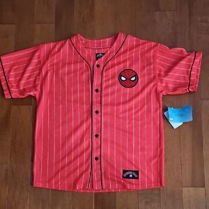 Nwt Boys Spiderman Baseball Jersey